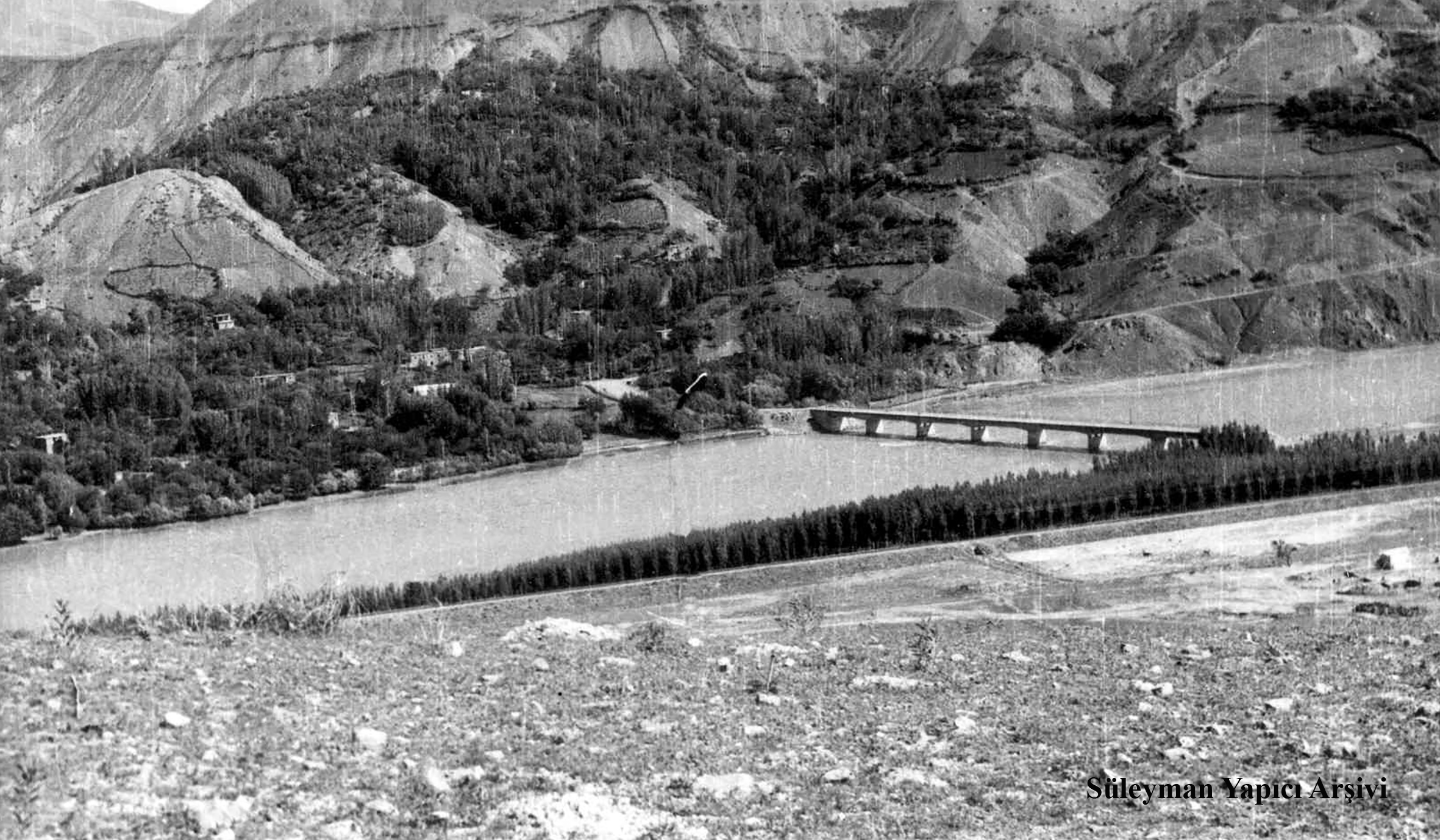 PALU - Kar??bah&ccedil;eler ve K&ouml;pr&uuml; - &Ouml;n Planda Lise M&uuml;d&uuml;r&uuml; Mehmet Sertdemir'in Kavakl??? -&nbsp;1974-1975'li y?llar
S&uuml;leyman Yap?c? Ar?ivi